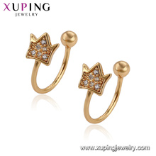 95795 Xuping Jewelry belle conception tendance boucles d&#39;oreilles en forme de couronne pour les dames